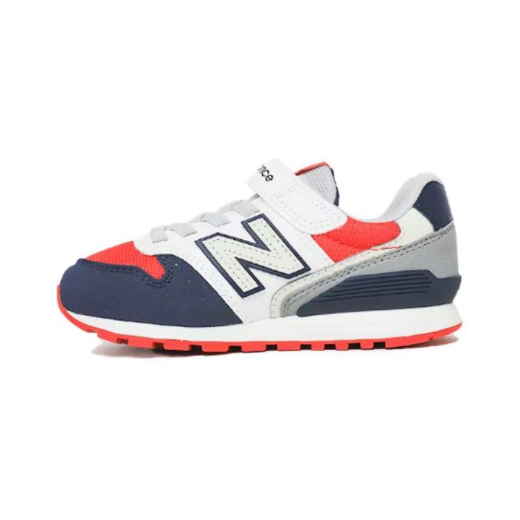 New Balance Slip Resistant Shock Absorbing Durable Low Top Running Shoes Kids Sneaker White Red Blue YV996XE3