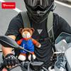 2025 New Motorcycle Decoration Bear Doll Pendant Cute Cartoon Motorcycle Bear Doll Car Trunk Accessories Motorcycle Bear