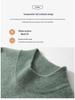 Men's Autumn Winter Wool Cashmere Pullover Sweater, Half High Neck, Solid Color, Plus Size