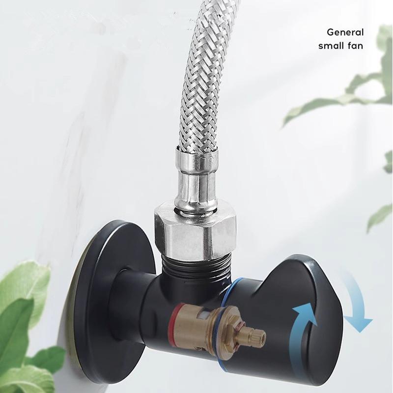 Valvola ad Angolo in Ottone Nero Valvola di Controllo Acqua Valvola a Gomito Rubinetto Bagno Valvola Acqua 1/2*1/2 Valvole ad Angolo Nere