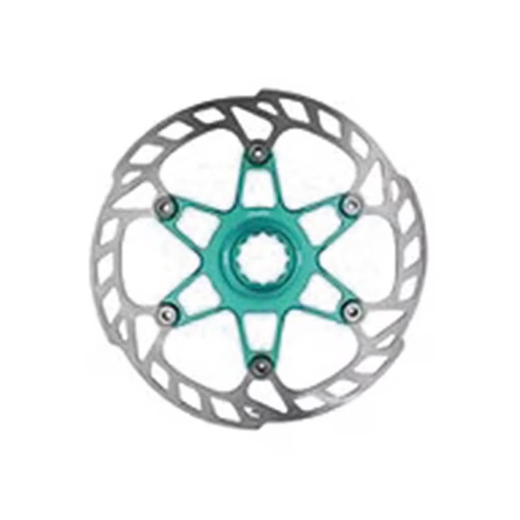 JuinTECH Center Lock Rotor Full CNC Stainless Turquoise 160, Arm Aluminum, Rotor Steel, RT01Z(160),