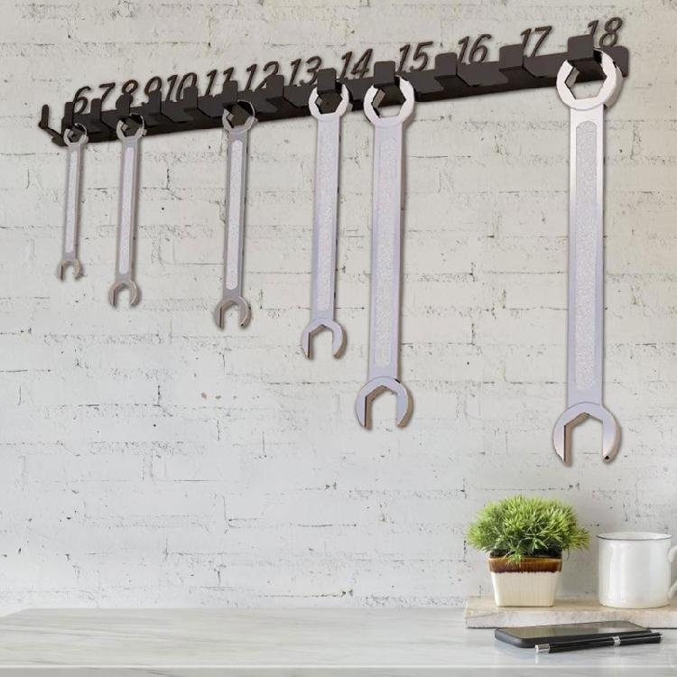 Garage Mounted Wrench Management Storage Rack Numbered Slots 6-18,19-32,6-32 Durability Metal Tool Organizers Holder
