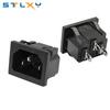 inlet plug connector AC Power Socket 250V red lamp rocker Switch 10A fuse female rewirable power connector plug