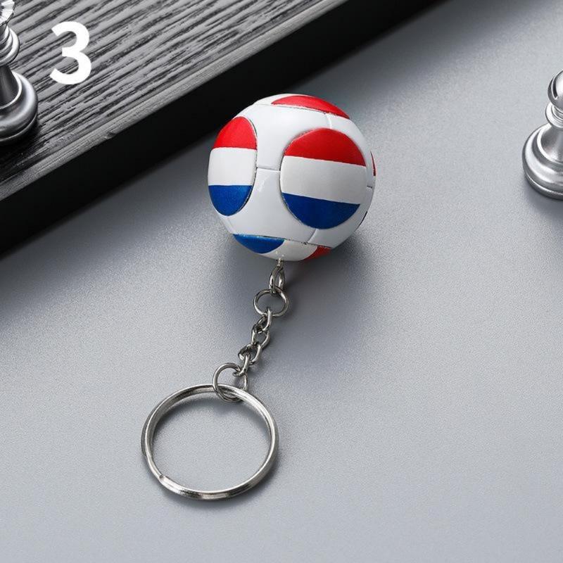 1PCS Football Key Chain Fan Supplies Small Gifts National Team Flag Key Chain Key Chain Souvenir Pendant