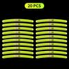 Car Wheel Hub Reflective Stickers Tire Rim Luminous Accessories for FIAT Abbas 500 Grande Stilo Freemont Punto Astra Bravo Ducato
