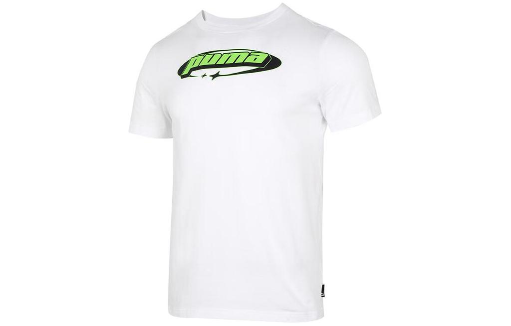 PUMA T Shirts Men's White Crew Neck Moderate 627011-02