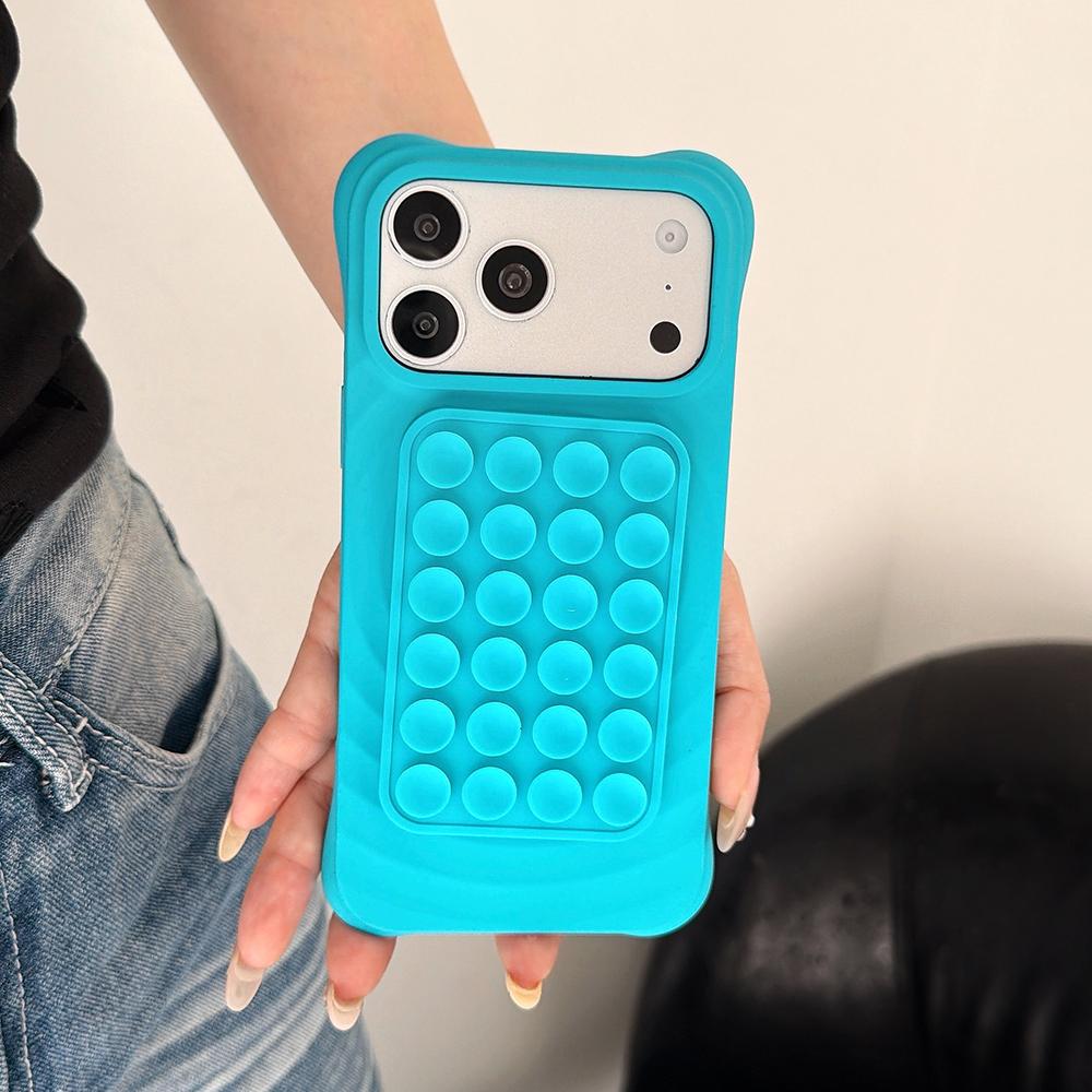 Water Ripples Liquid Silicone Case for iPhone Air 13 14 15 16 17 Pro Max Wireless Charging Magnetic Suction Cup Shockproof Cover