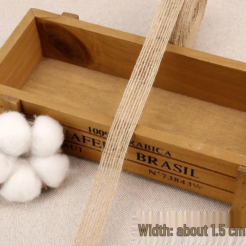 Handmade Burlap Jute Ribbon for DIY Bows and Hair Accessories