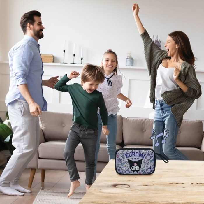 Kuromi Enceinte Bluetooth Portable - Lexibook - Sans fil - USB-C - Carte SD/TF - Batterie rechargeable
