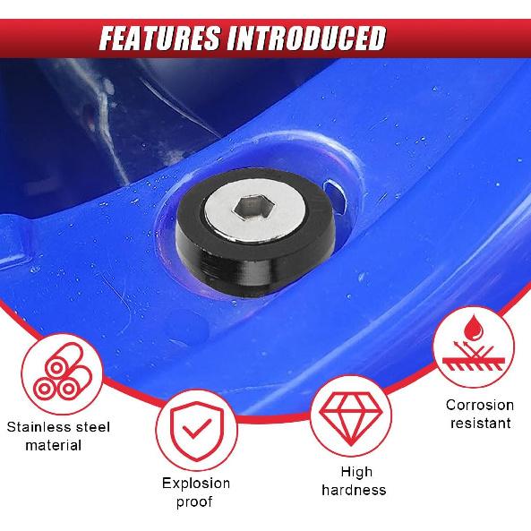 Aluminum Bumper Fenders Washer Stainless Steel Bolts, M6 Engine Bay Dress Up Fastener Kit, Car Body Decoration Replacement Screws for Headlights,