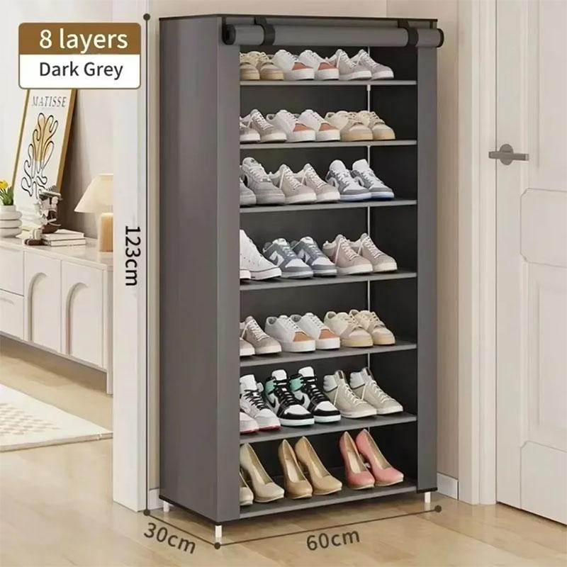 Simple dustproof shoe cabinet for dormitory apartment multi-level storage foyer shoe organizer rental house rental house durable