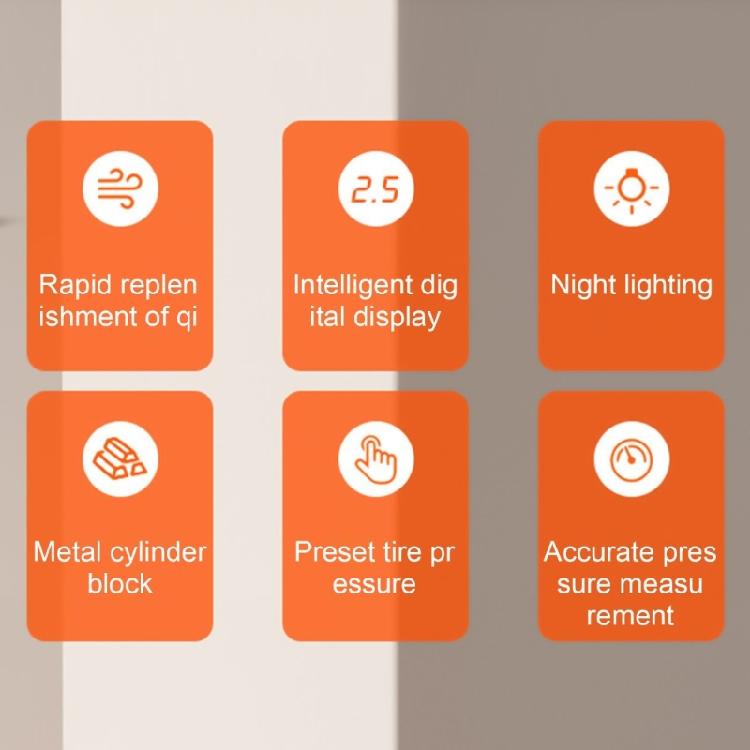 Multifunctional Efficient Starting Device High Efficiency Tire Inflator Air Compressor with Presets Pressure for Vehicle
