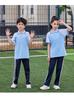 Light Blue Short-Sleeve School Uniform Set for Middle/Junior/High School Students