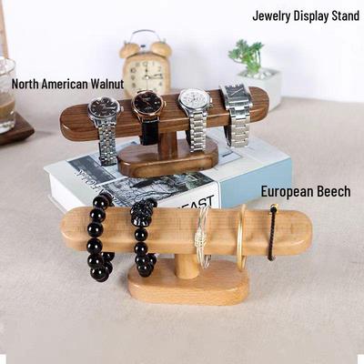 Premium Walnut Jewelry Display Stand for Watches, Bracelets, and Necklaces