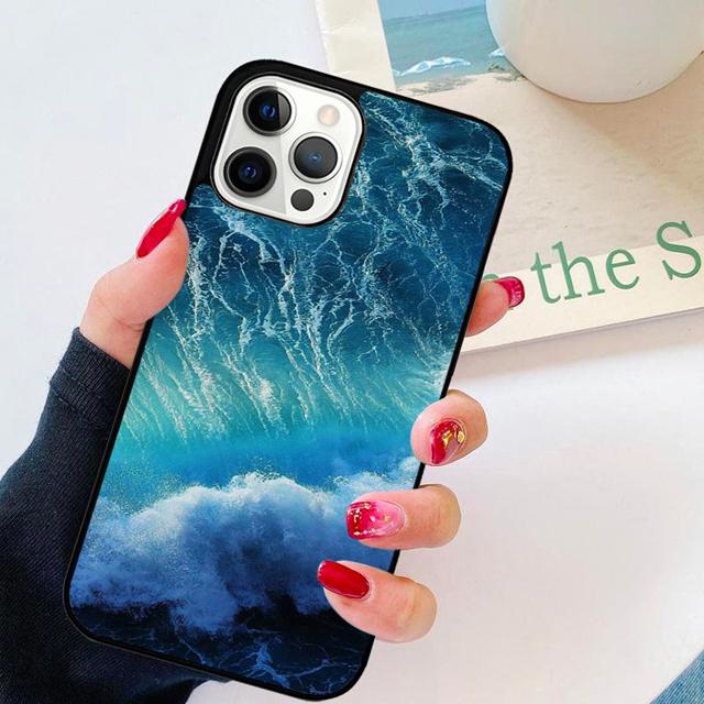 The Waves Ocean Water Phone Case Back Cover for iPhone 17 Air 16 15 14 13 11 12 Pro Max Plus Shell Coque
