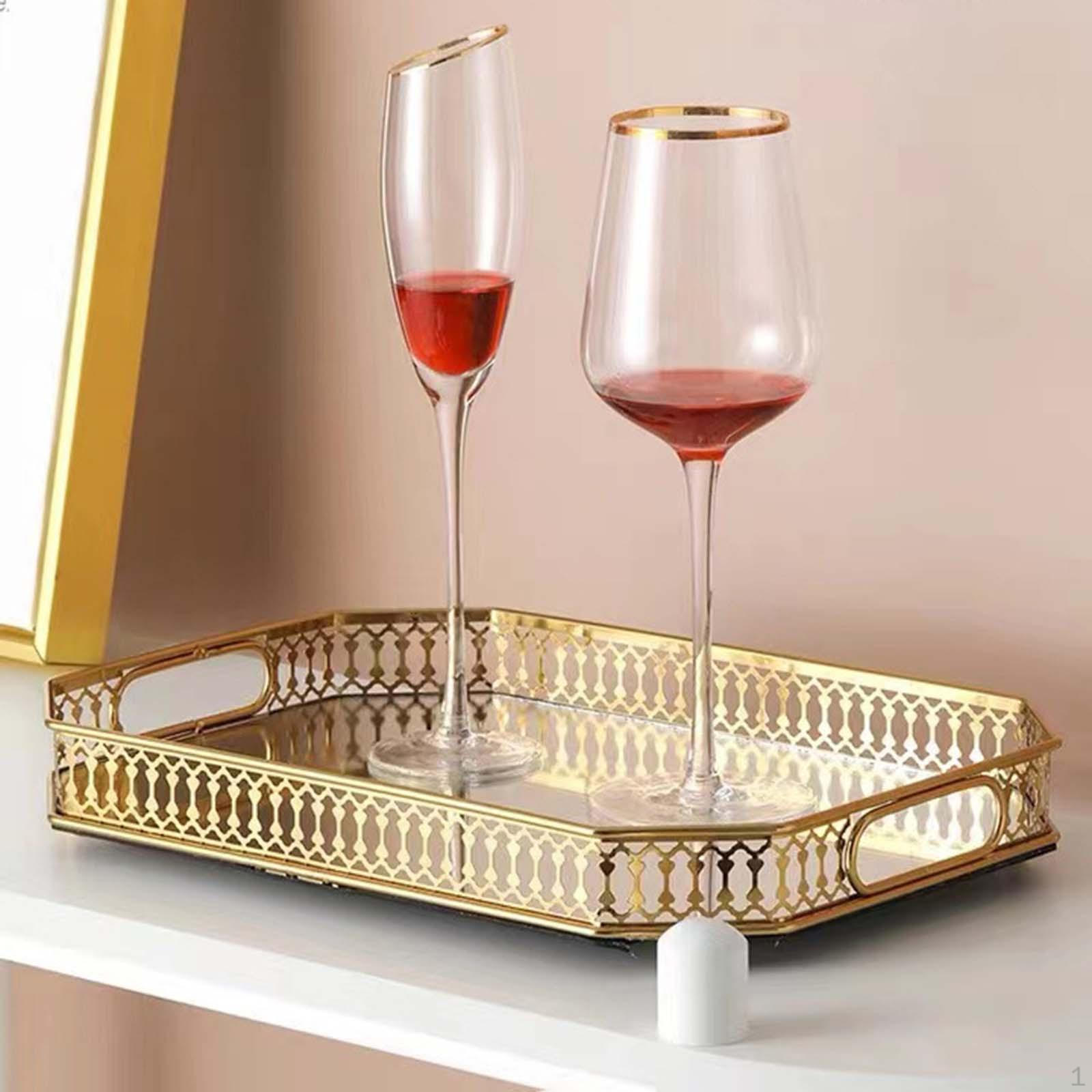 

Органайзер для макияжа, зеркальный поднос, косметическое стекло, утюг, современный туалетный столик, духи для домашнего декора 29x18CM