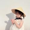 Korean Kids Sun Hat Big Brim Straw Visor Cap for Children Beach Hat Girls Straw Hat  Baby