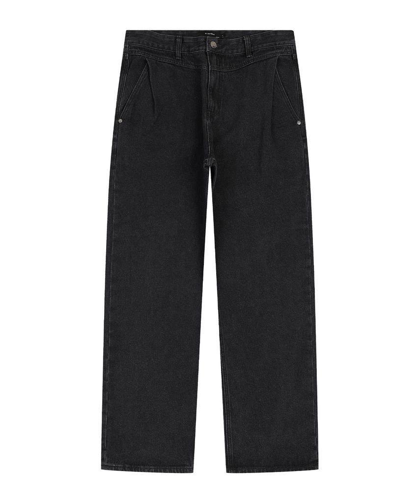 W STANDARD One-Pleat Wide Denim Pants [2 Colors]