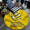 Australia National Football Round Rug, Non Slip Washable Circular Carpet For Living Room Bedroom Playroom, Sports Fan Decor, Holiday Birthday Gift