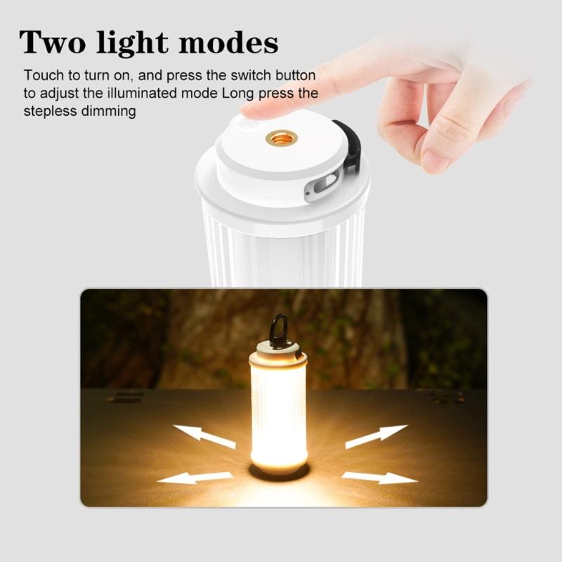 Camping Lantern Rechargeable Tent Light Portable LED Hanging Lamp Emergencies Light Outdoor Home Night Light Easy to Use