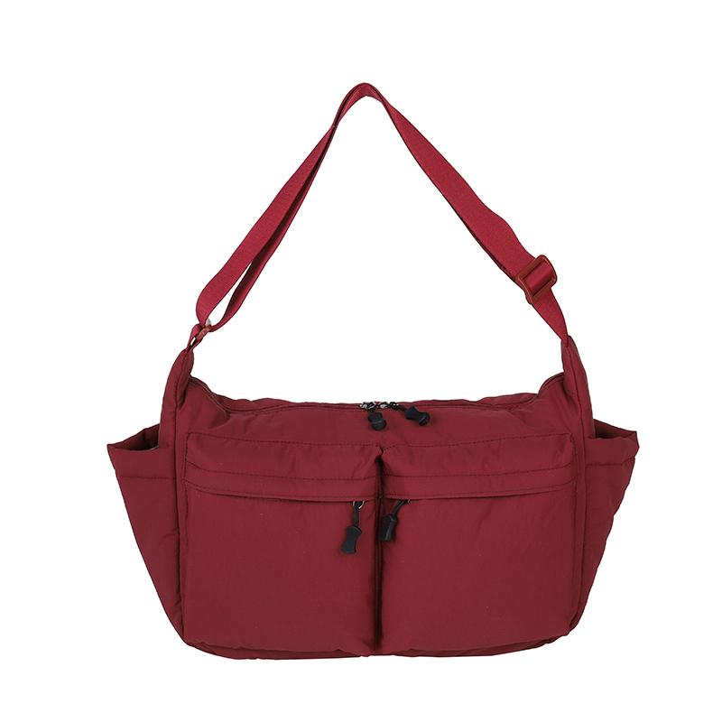 2026 Winter New Trend Shoulder Bags Nyl Zipper Solid Color Simple Casual Tote Water Proof Lightweight Women's Handbags