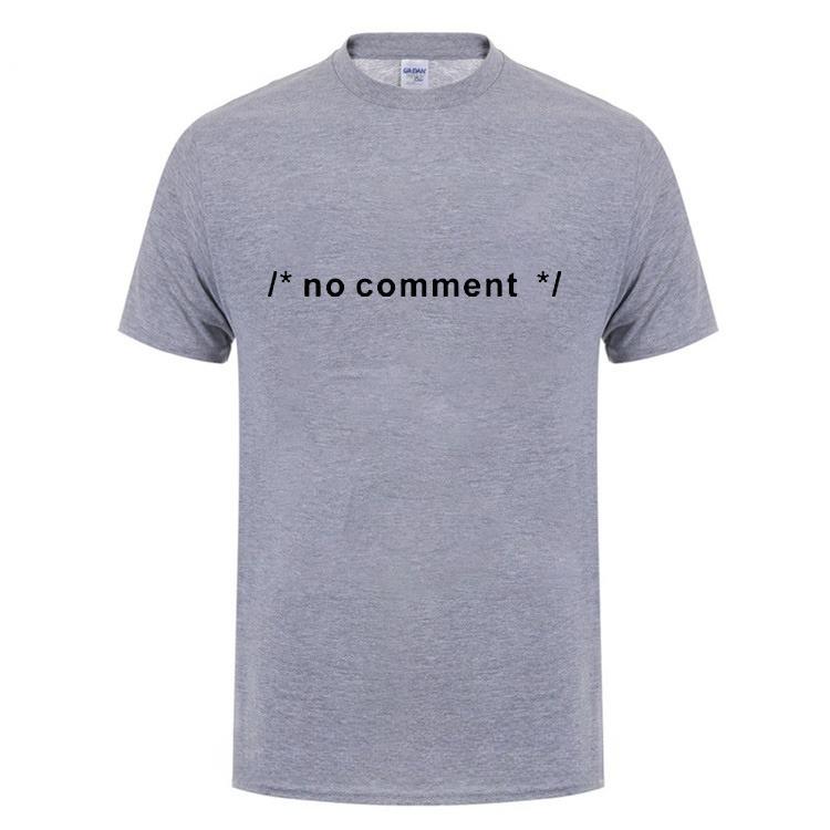 2026 Funny Geek Novelty Joke Coding HTML CSS Developer Gift No Comment T Shirt for Men Women Summer Casual Short Sleeve Cotton Tshirt Loose Tee Top