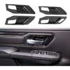 Carbon Fiber Style Interior Door Handle Bowl Panel Cover Trim for Dodge Ram 1500 2019+ (2 Doors)