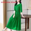 Modale Fabric Abstract Pattern Slant Shoulder Midi Dress For Streetwear Style