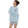 Li Ning Sports Life Collection Floral Logo Fleece Lined Thermal Antibacterial Loose Fit Pullover Sweatshirt Women's AWDTE46-3