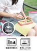 CB JAPAN Foodman Bento Bento Cherry Double Secure with CB JAPAN DSK Box, Slim, Stand-Up Box, 400ml, Pink, Leak-Resistant, Sealing, 4-Point Lock,