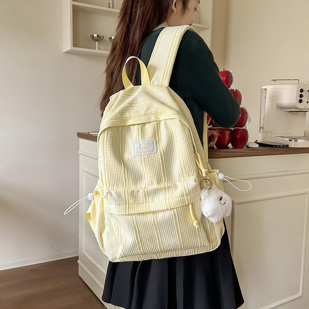 Schoolbag Middle and high school students Backpack Girls College students Class Commuter schoolbag 1011 New large-capacity casual backpack