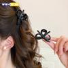 Vintage Leather Bow Small Hair Claw For Women Girls Sweet Hair Ornament Claw Clip Hair Clip Hairpin Fashion Hair Accessories