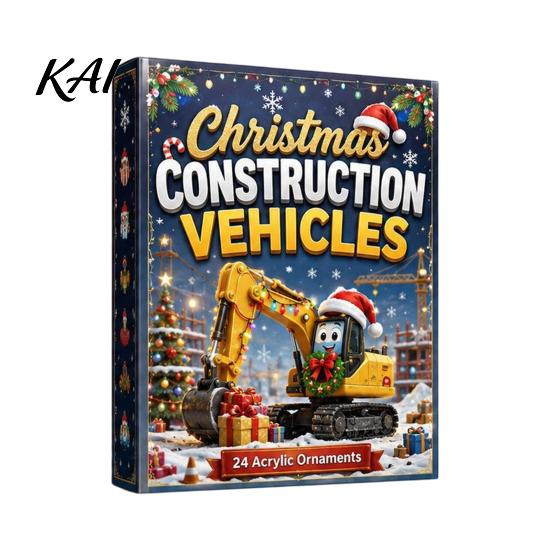 Christmas Advent Calendar Transportation Vehicles 2026 for Kids, 24 Day Countdown Set Home Decor with Collectible Acrylic Mini Vehicle Figures