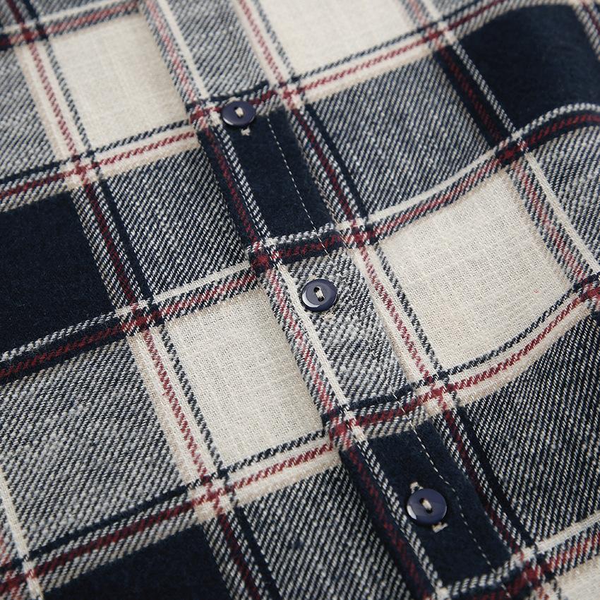 Зимние модели клетчатая рубашка с длинными рукавами свободная повседневная рубашка — фото 13