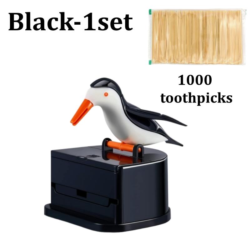 Creative Little Bird Toothpick Dispenser Holder Fun Woodpecker Holder Cute and Funny Bird Shape Toothpick Case for Kitchen