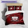 OGC Nice FC Printed 3PCS Bedding Set Breathable Duvet Cover with Pillowcases Decorative Bed Linen for Bedroom Home