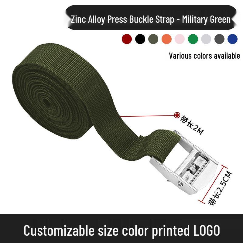 Cargo Tie-Down Straps with Alloy Ratchet and Cam Buckle for Vehicles and Luggage