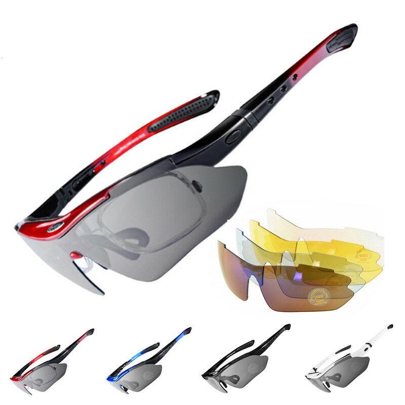 Óculos de Sol Polarizados para Ciclismo ao Ar Livre Com Cinco Lentes Intercambiáveis Para Todas as Condições Climáticas