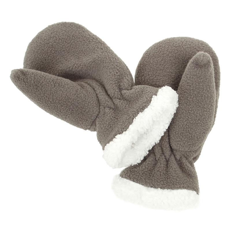 Solid Color Gloves Warm Full Finger Mitten Simple Winter Outdoor Gloves Fuzzy Plush Gloves for Boys Girls Multi Size