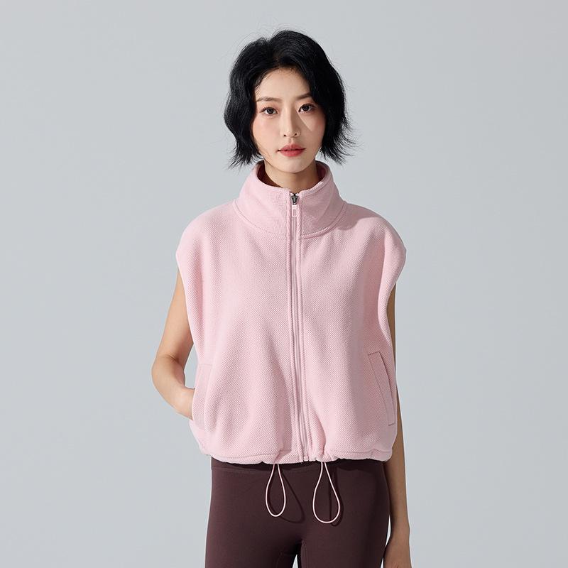 Women's Winter Slim Fit Zipper Vest - Warm, Sleeveless, Plus Velvet, Casual/Active Outerwear