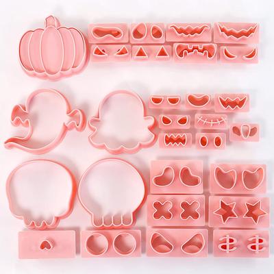 30 Pieces Cartoon Halloween Cookie Molds Large Pumpkin Ghost Skull Cookie Baking Tool Safe Gadget Supplies Decorating Tools