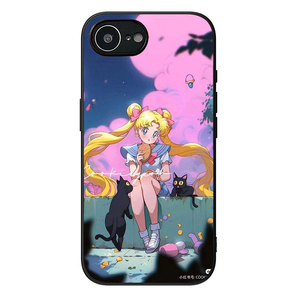 Cover for Samsung Galaxy S22 S21 S20 FE Ultra Plus A35 A36 A55 A37 A33 A34 A57 Coque Phone Case Lovely S-Sailors Poster Moon