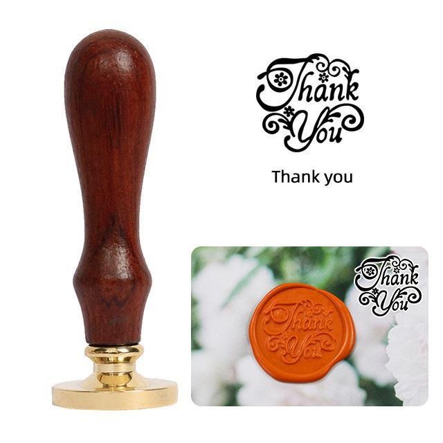 1 Pc Alphabet Pattern Wax Seal Stamps Retro Happy Birthday Antique Wooden Sealing Scrapbooking Wedding Decoration