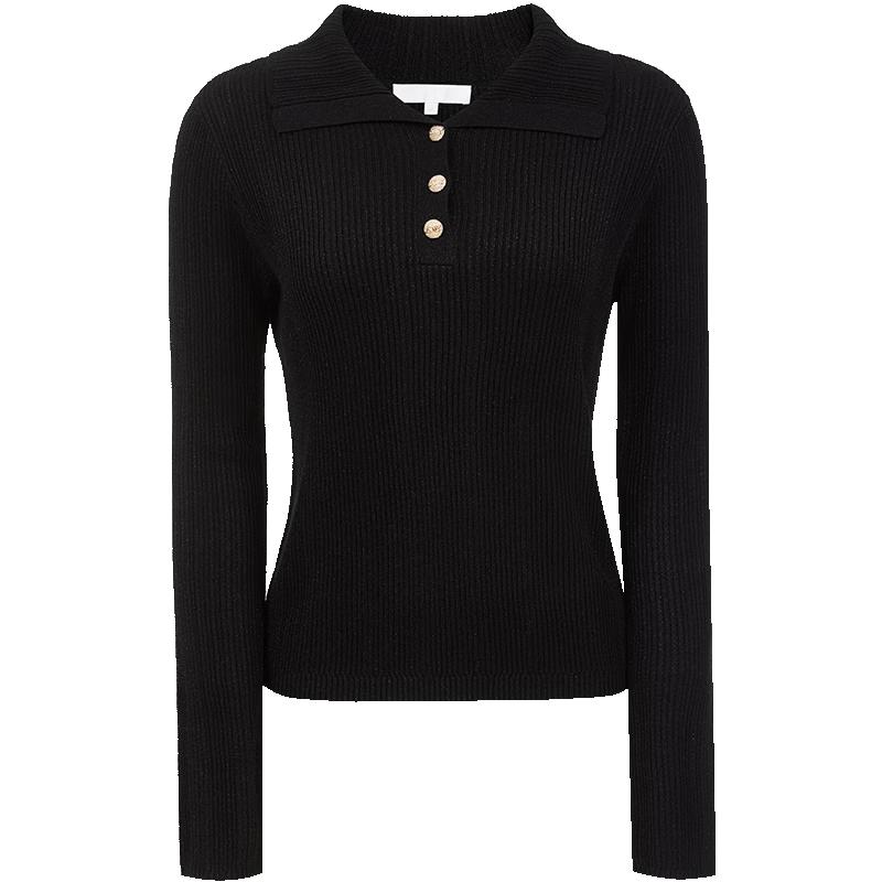 

ONLY Women s Sophisticated Polo Collar Knit Top M