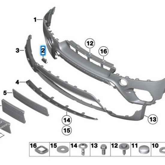 BMW E70 X5 Front Tow Hook Cover (2010-2013)