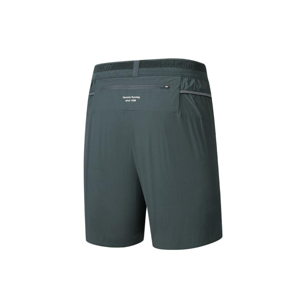 SAUCONY Running Training Series Logo Letter Comfortable Lace-Up Sports Shorts Unisex Shorts Mist-Gray SA2259DP03T-GR085