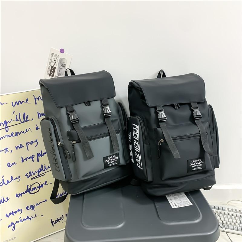 Backpack Men's Trendy New Middle School Student School Bag Tooling Travel Backpack
