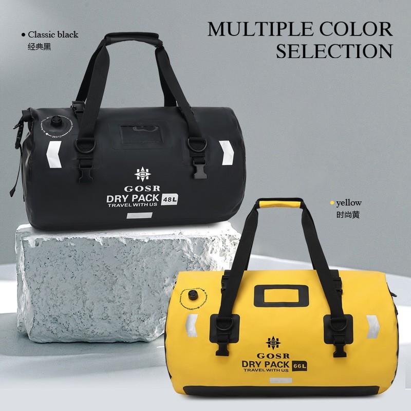 Waterproof Motorcycle Tail Bag Touring Riders 48L 66L TPU Rear Seat Pannier Saddlebag With Shoulder Strap