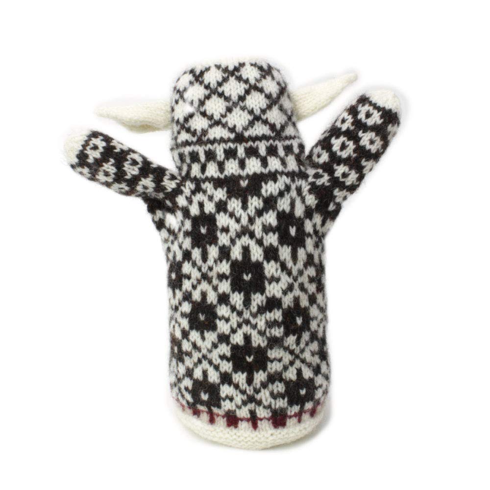 Sheep (White) Puppet Knitting Kit / Traditional Estonian Knitted Doll from "Anu & Anu's Animal Knits"