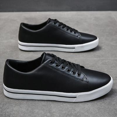 Fashion Men Casual PU Leather Flat Designer Shoes High Quality Comfy Vulcanized Shoes Lightweight Outdoor Hiking And Running Sports Shoe